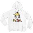 Softball Mom Leopard Mom Messy Hair Bun Mothers Day Youth Hoodie