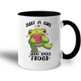 Cute Frog Just A Girl Who Loves Frogs Funny Frog Lover Gift For Girl Frog Lover Accent Mug