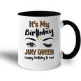 July Birthday Leopard Its My Birthday Women July Queen Accent Mug