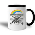 Lgbtq July 4Th American Flag Rainbow Proud Veteran Accent Mug