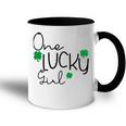 One Lucky Girl Funny St Patrick Day Accent Mug