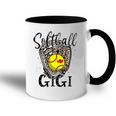 Softball Gigi Leopard Game Day Softball Lover Grandma Accent Mug