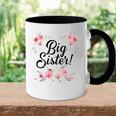 Kids Cute Big Sister Floral Design Toddler Girl Accent Mug