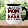 Baba Grandma Gift I Have Two Titles Mom And Baba Accent Mug