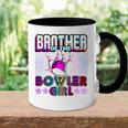 Brother Of The Bowler Girl Matching Family Bowling Birthday Accent Mug