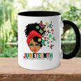 Junenth Is My Independence Day Black Queen And Butterfly Accent Mug