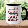 Never Underestimate An Old Lady Who Is Covered By February Accent Mug