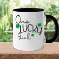 One Lucky Girl Funny St Patrick Day Accent Mug