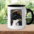 Pug Dog Dad Mom Graphic Tee Men Women Funny Cute Black Pug Accent Mug