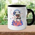 Pug Game Puppy Controller 4Th Of July Boys Kids Video Gamer Accent Mug