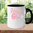 Womens 60Th Birthday For Women Cute Hello 60 Sixty Years Old Accent Mug