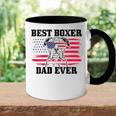 Womens Best Boxer Dad Ever Dog Patriotic 4Th Of July American Flag Accent Mug