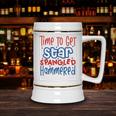 Funny Drunk 4Th Of July Time To Get Star Spangled Hammered Ceramic Beer Stein