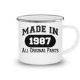 1987 Birthday Made In 1987 All Original Parts Camping Mug