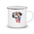 4Th Of July  Fun American Flag Dalmatian Dog Lover Gift Camping Mug