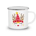 Christmas Unicorn Face Santicorn Cute V2 Camping Mug