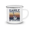 Easily Distracted By Guitars Quote For A Guitar Player Racerback Camping Mug