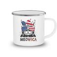 Meowica 4Th Of July Cat American Flag Patriotic Cat Lovers Camping Mug