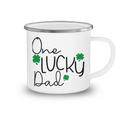 One Lucky Dad Funny St Patrick Day Camping Mug