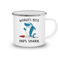 Paps Grandpa Gift Worlds Best Paps Shark Camping Mug