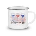 Red Wine Blue 4Th Of July Wine Red White Blue Wine Glasses Camping Mug