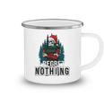 Skeleton Santa I Regret Nothing Christmas Camping Mug