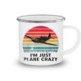 Vintage Im Just Plane Crazy Airplane Pilots Aviation Day Camping Mug