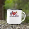 Funny 4Th Of July Peace Love Trump Merica Usa Flag Patriotic Camping Mug