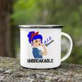 Als Warrior Strong Women Blue Ribbon Amyotrophic Lateral Sclerosis Support Als Awareness Camping Mug