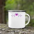 Bisexual Flag Bi Pride Heartbeat Queer Gift Heart Bisexual Camping Mug