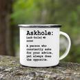 Funny Askhole Definition Dictionary Word Gag Sarcastic V3 Camping Mug