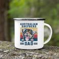 Mens Australian Shepherd Dad Father Retro Australian Shepherd Camping Mug