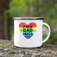 Mens Free Dad Hugs Rainbow Heart Flag Gay Lgbt Pride Month Camping Mug