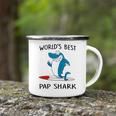 Pap Grandpa Gift Worlds Best Pap Shark Camping Mug
