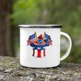 Retro 4Th Of July Hat Patriotic American Flag Vintage Camping Mug