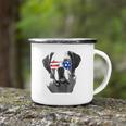 Saint Bernard Dog Sunglasses Flag American 4Th Of July Funny Camping Mug
