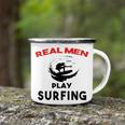 Surfing Men Sport Awesome Idea Real Men Play Surfing Camping Mug