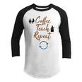 Coffee Teach Repeat Cute Coffee Lover Teacher Quote Youth Raglan Shirt