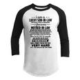 I Am A Lucky Son In Law Because I Have A Freaking Awesome Mother In Law V2 Youth Raglan Shirt