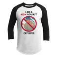 I Am A Mom Against Cat Boys V2 Youth Raglan Shirt