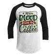 My Blood Type Is Coffee Funny Graphic Design Youth Raglan Shirt