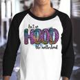 Aint No Hood Like Motherhood Graphic Design Youth Raglan Shirt