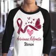 Arteriovenous Malformation Warrior Butterfly Funny Unicorn Burgundy Ribbon Arteriovenous Malformation Support Arteriovenous Malformation Awareness Youth Raglan Shirt