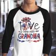 Being Called Grandma Sunflower Usa 685 Shirt Youth Raglan Shirt