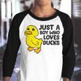 Cute Duck Just A Boy Who Loves Ducks Youth Raglan Shirt