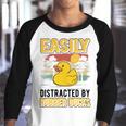 Easily Distracted By Rubber Ducks Duck V2 Youth Raglan Shirt