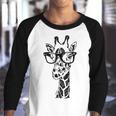 Giraffe With Glasses Youth Raglan Shirt