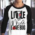 Little Miss Love Bug Youth Raglan Shirt