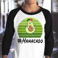 Mamacado Funny Avocado Vegan Gift Youth Raglan Shirt