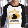 May Spontaneously Talk About Rubber Ducks Youth Raglan Shirt